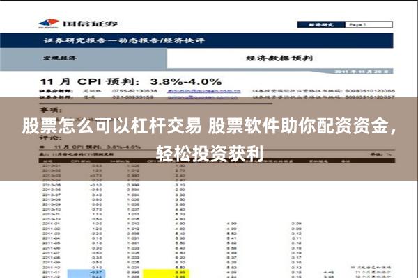 股票怎么可以杠杆交易 股票软件助你配资资金，轻松投资获利